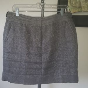 ANN TAYLOR LOFT Shimmering Silver and gray skirt.